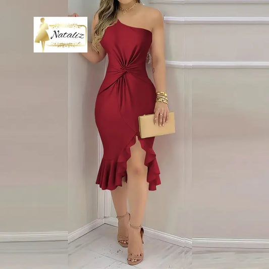 Backless Ruffled Fitted Off-the-shoulder Dress Formal Dresses