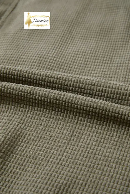 Beige 2 in 1 Thermal Knit Textured Hooded Jacket Dear-Lover Dropshipping