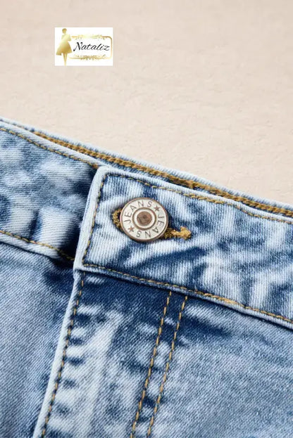 Blue Chic Patch Pocket Straight Leg Loose Jeans Dear-Lover Dropshipping