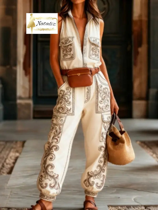 Bohemian Sleeveless Jumpsuit Jumpsuits