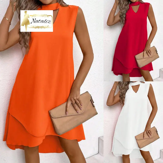 Casual Comfortable Asymmetrical And Loose-fitting Dress Casual Dresses