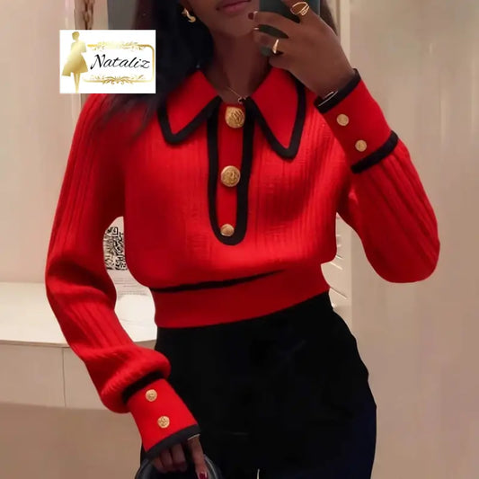 Designer-style Sweater With A Bold Color-block Design Sweaters