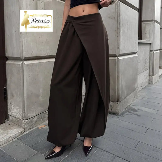 Fashion Casual Irregular Wide-leg Pants Pants