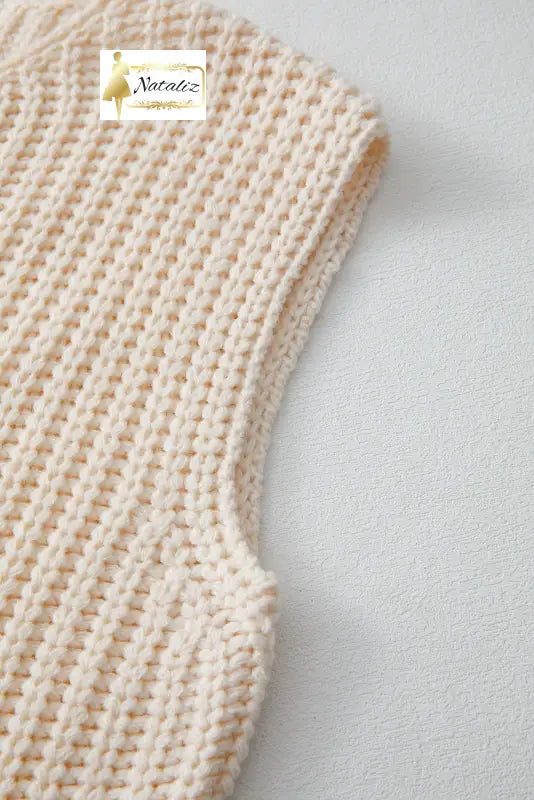 Fiery Red Solid Textured Knit Side Pockets Buttoned Sweater Vest Dear-Lover Dropshipping