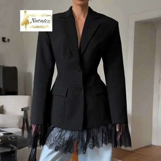 Gentle Niche Design Black Small Business Suit Coat Jacket