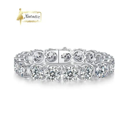 Half Summer Splendor - Luxurious And Fashionable Light Luxury Jewelry Silver Bracelet And Bracelet Set With Top-quality