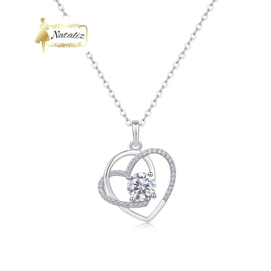 Heart To Heart - A Fashionable And Light Luxury Jewelry Pendant Necklace Set With Top-quality Moissanite S925 Silver