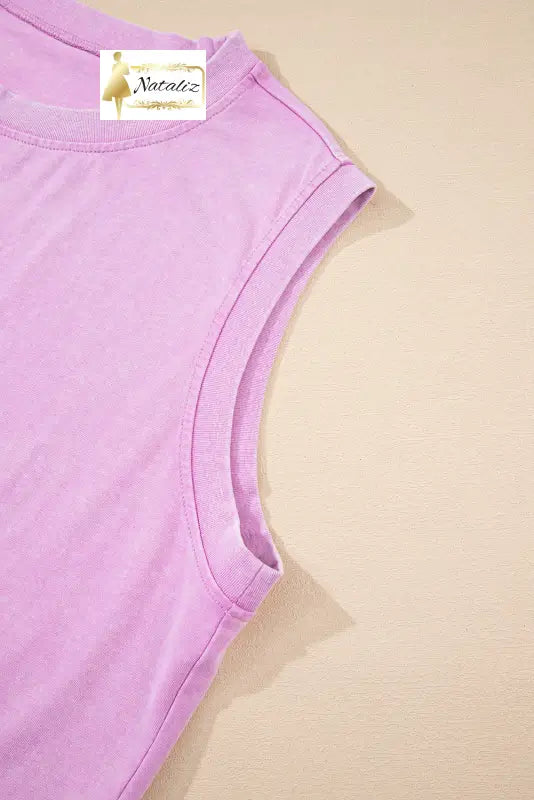 Myosotis 2 Pieces Mineral Wash Cotton Tank Top Lined Split Skirt Set Dear-Lover Dropshipping