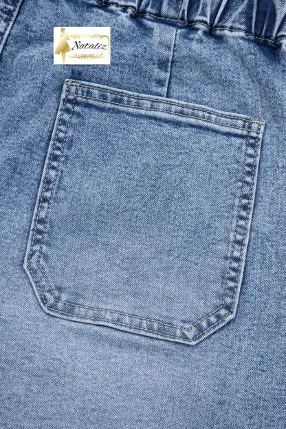 Myosotis Large Patch Pocket Drawstring Paperbag Waist Barrel Jeans Dear-Lover Dropshipping