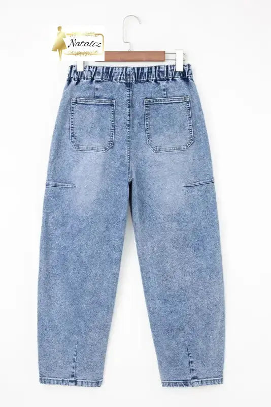 Myosotis Large Patch Pocket Drawstring Paperbag Waist Barrel Jeans Dear-Lover Dropshipping