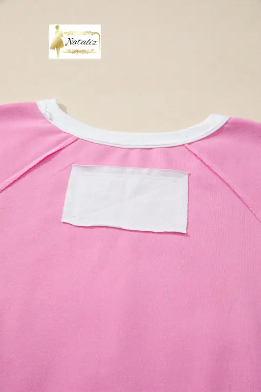 Orchid Bouquet Big Flower Patched Raw Seam Color Block 2 Piece Loose Pant Set Dear-Lover Dropshipping