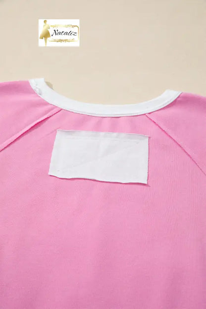 Orchid Bouquet Big Flower Patched Raw Seam Color Block 2 Piece Loose Pant Set Dear-Lover Dropshipping