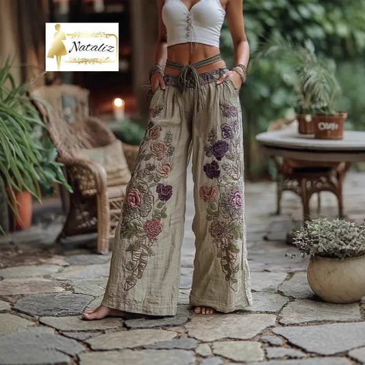 Retro Casual Versatile Wide-leg Pants Pants