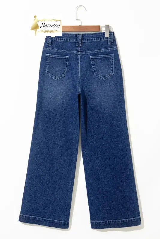 Sail Blue Wide Leg Pocketed High Waist Jeans Dear-Lover Dropshipping