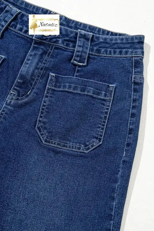 Sail Blue Wide Leg Pocketed High Waist Jeans Dear-Lover Dropshipping