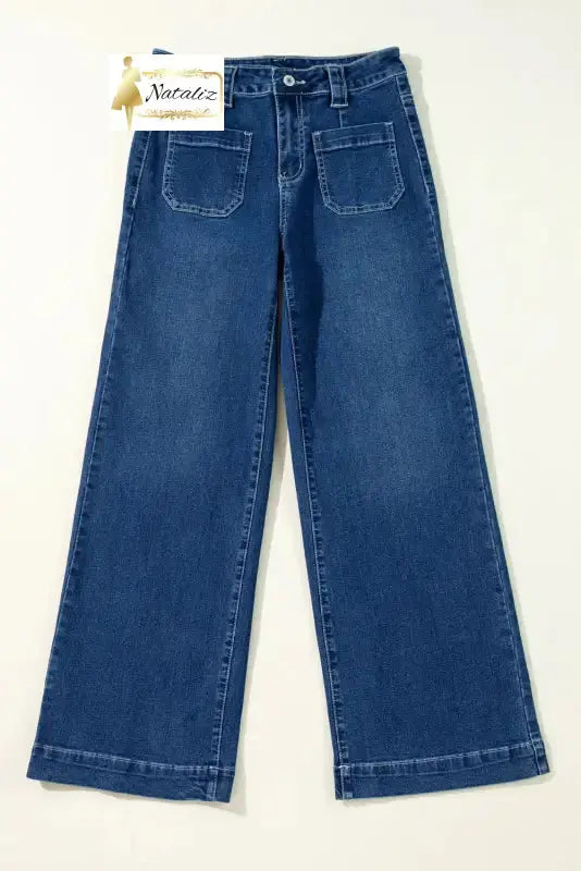 Sail Blue Wide Leg Pocketed High Waist Jeans Dear-Lover Dropshipping