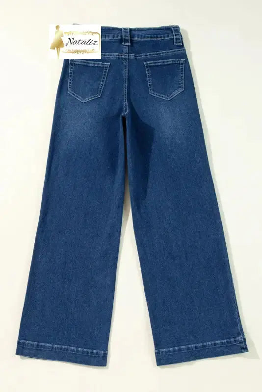 Sail Blue Wide Leg Pocketed High Waist Jeans Dear-Lover Dropshipping