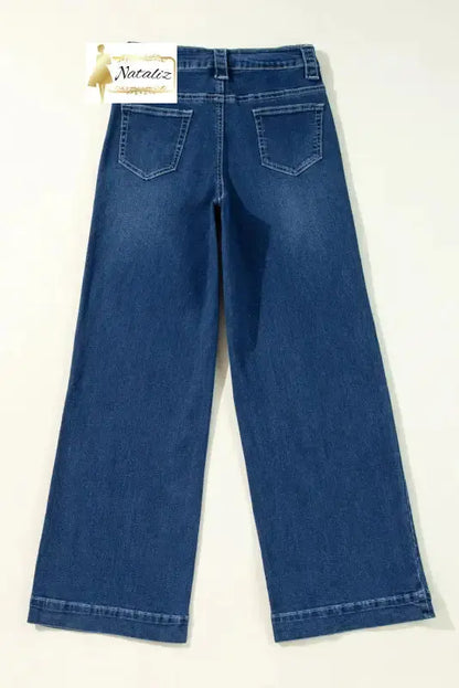 Sail Blue Wide Leg Pocketed High Waist Jeans Dear-Lover Dropshipping