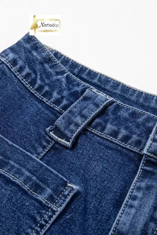 Sail Blue Wide Leg Pocketed High Waist Jeans Dear-Lover Dropshipping