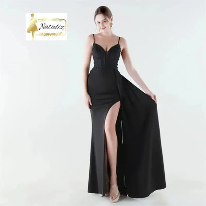 Satin Evening Dress Beaded 8
