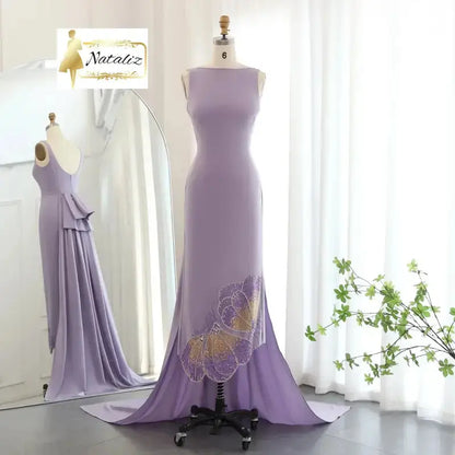 Scalloped Luxury Butterfly Beaded Wedding Party Gown Nataliz Boutique Shop