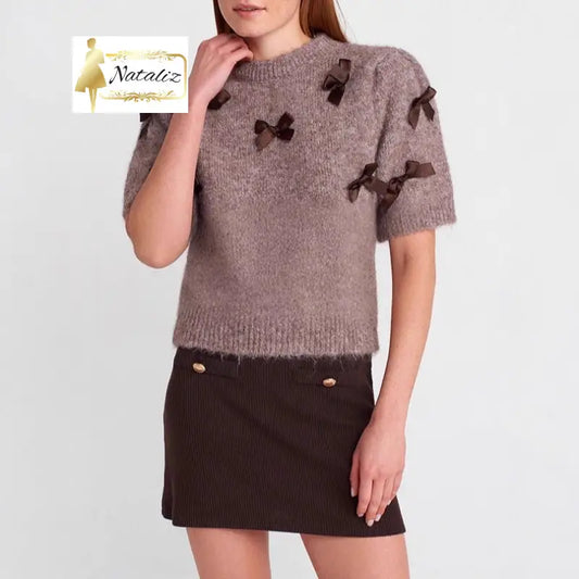 Solid Color Mid-length Top Sweater