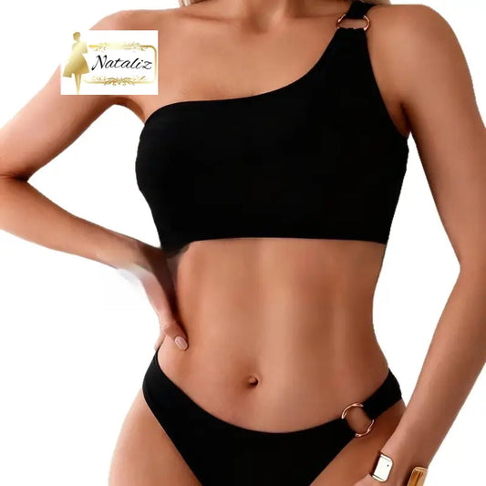 Solid-color Two-piece Sexy Bikini set Bikinis & Coverups