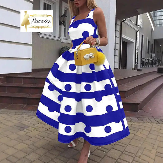 Striped Fashionable And Sexy Slip Dress Casual Dresses