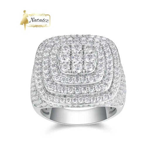 The Legendary King - Men’s Ring Diamond Ring And Wedding Ring Set With Top-quality Moissanite S925 Silver And