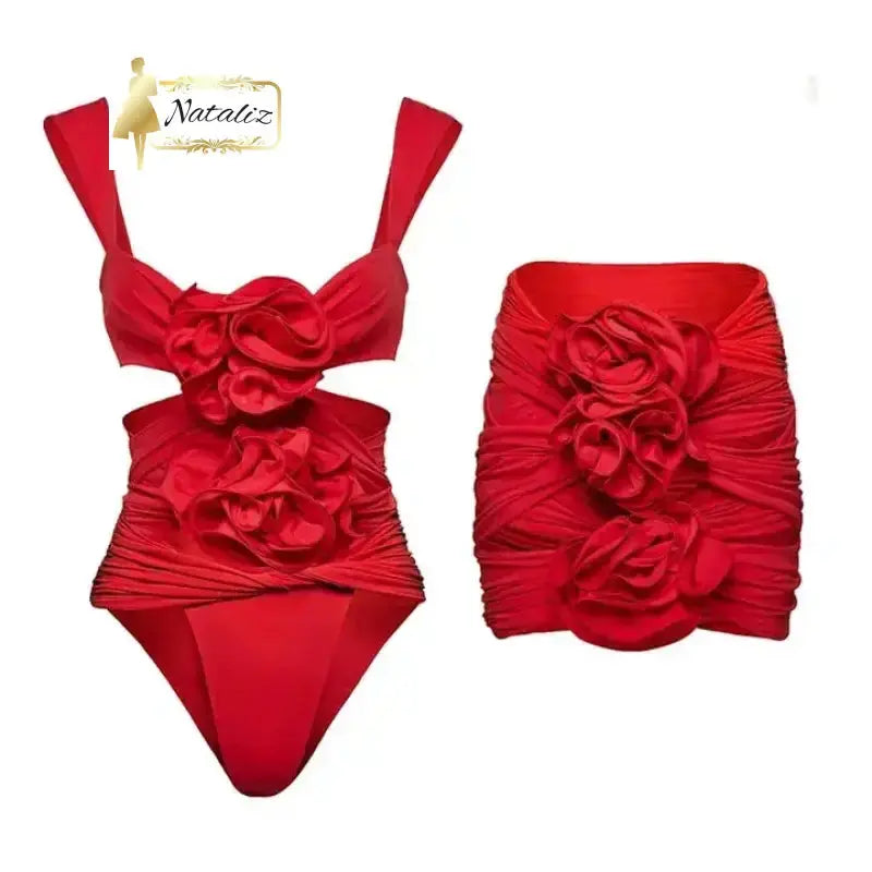 Two Pieces Set Bodysuit and Skirt Nataliz Boutique Shop