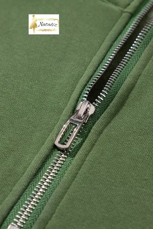 Vineyard Green Half Zip up Pullover Active Top and Joggers Set Dear-Lover Dropshipping