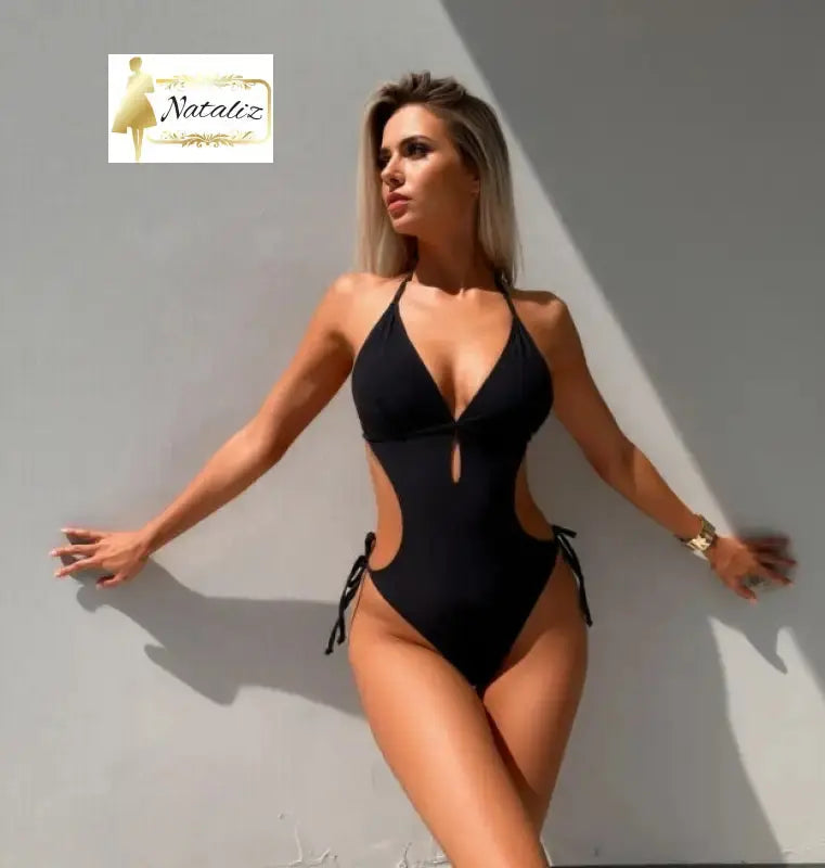 Women's One-piece Black Swimsuit Nataliz