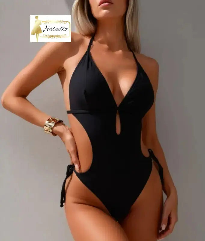 Women's One-piece Black Swimsuit Nataliz